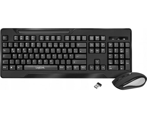 LogiLink LogiLink Tastatur & Maus ComboSet 2.4GHz, 1000DPI Maus schw.