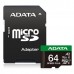 SD  ADATA Speed Plus MicroSDXC 64 GB Class 3 UHS-I/U3 A2 V30 (UD64GUI3V30A2SP-RA1)