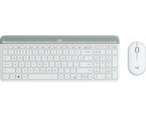 Logitech MK470 klawiatura Dołączona myszka Uniwersalne RF Wireless QWERTY British English White