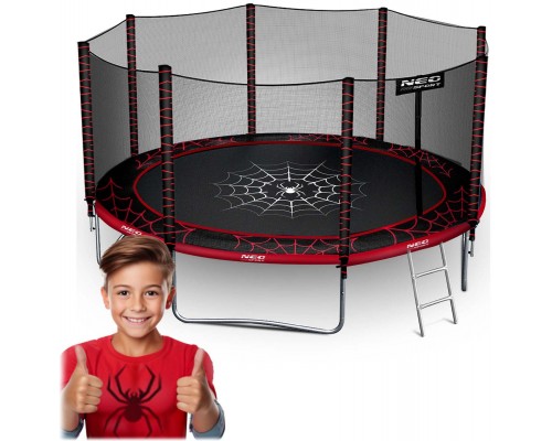 Garden Trampoline 12ft/374cm With outer mesh with ladder