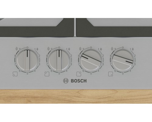 Bosch Serie 6 PCP6A5I90 płyta kuchenna Stal nierdzewna Wbudowany 58 cm Gaz 4 stref(y)