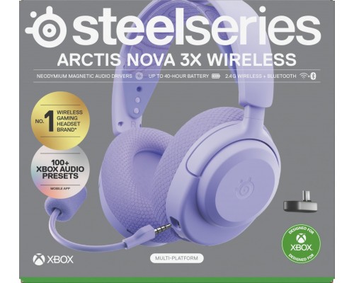 SteelSeries Arctis Nova 3X Fioletowe (61693)