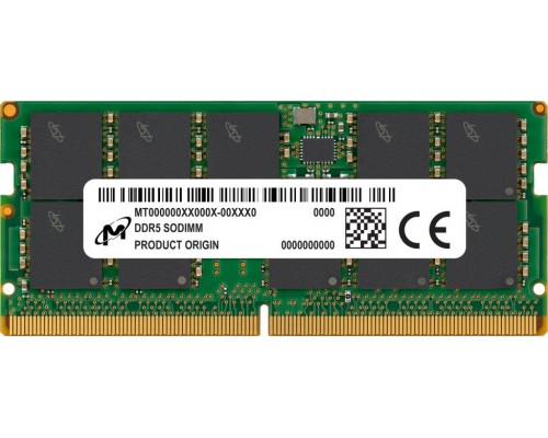 Crucial SODIMM, DDR5, 16 GB, 5600 MHz, CL46 (MTC10C1084S1TC56BR)