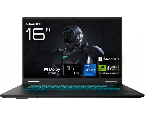 GIGABYTE Gaming A16 CMHI2DE894SH, Black Steel Gaming Laptop, Core i7-13620H, RTX 4050