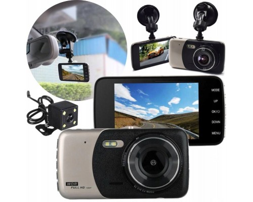 REJESTRATOR JAZDY KAMERA FULL HD PRZÓD TYŁ COFANIA WIDEOREJESTRATOR WIDEO