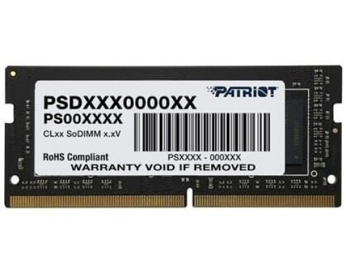 Patriot Signature, SODIMM, DDR4, 8 GB, 3200 MHz, CL22 (PSD48G320082S)