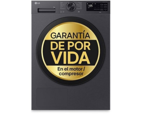 LG LG Dryer Machine | RHX5009TBB | Energy efficiency class B | Front loading | 9 kg | Heat pump | LED | Depth 66 cm | Wi-Fi | Matte black