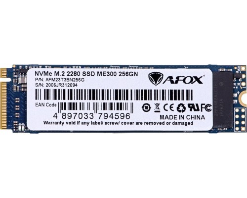 SSD AFOX ME300 256GB M.2 2280 PCI-E x4 Gen4 NVMe (ME300-256GN)