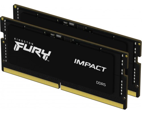 Kingston Fury Impact, SODIMM, DDR5, 16 GB, 4800 MHz, CL38 (KF548S38IBK2-16 )