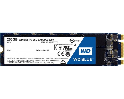 SSD WD Blue 250GB M.2 2280 SATA III (WDS250G1B0B)