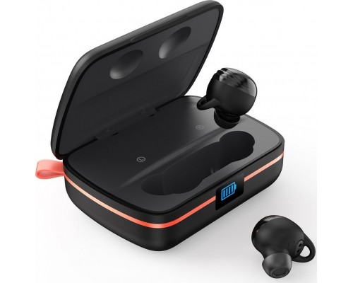 Choetech Choetech wireless TWS waterproof z panelem słonecznym i wbudowanym powerbankiem 2500mAh black (BH-T05)