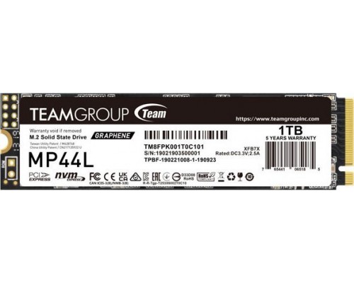 SSD TeamGroup MP44L 1TB (old) M.2 2280 PCI-E x4 Gen4 NVMe (TM8FPK001T0C101)