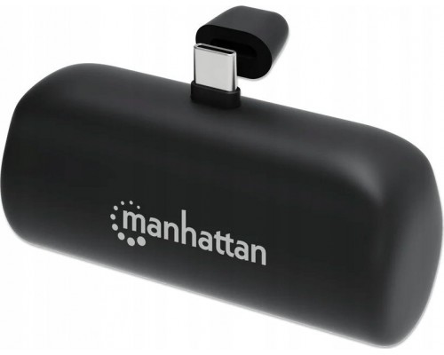 Manhattan 5000 mAh Plug USB Typ-C 10W Black