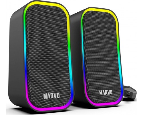 Marvo g�o�niki HAVOC 20BK, 6W, czarne, pod�wietlane