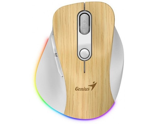 bezprzewodowa, Genius Ergo 9000S Pro, bia�o-be�owy, optyczna, 2400DPI