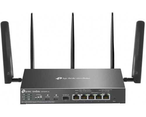 TP-Link ER706WP-4G OMADA VPN 4G+Cat6 router (AX3000,1xSFP WAN/LAN,1xGbEWAN,4xGbELAN/WAN,4xPoE+,45W,2xnanoSIM)