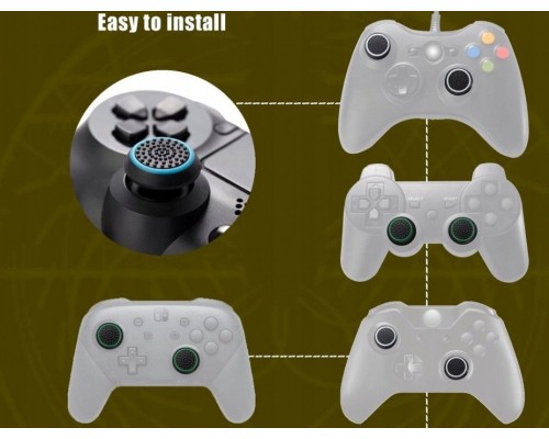 Gripy Nakładki for pada PS3 PS4 PS5 Xbox Gumki Analog Blue, Green 2x