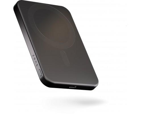 ZENS Slim Qi2 Aluminium - Magnetic  5000 mAh kompatybilny  MagSafe i Qi2 (black)