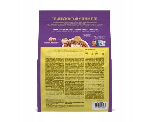Born Carnivore, karma sucha, dla kot�w, chicken i �led�, 255 g, worek