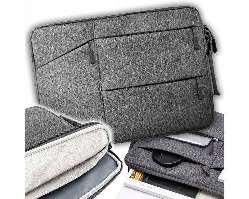 Etui na Laptopa Pokrowiec na Laptop Dokumenty do Pracy SZARY 13,3" LPT-BG3