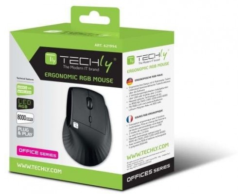 Myszka 2.4GHz RF USB ergonomiczna 8000 dpi