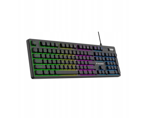 Wozinsky WKG-200 z rolką gamingowa membranowa rainbow - czarna