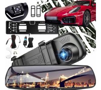 car kamera reversing w ramce full hd 4led lusterko