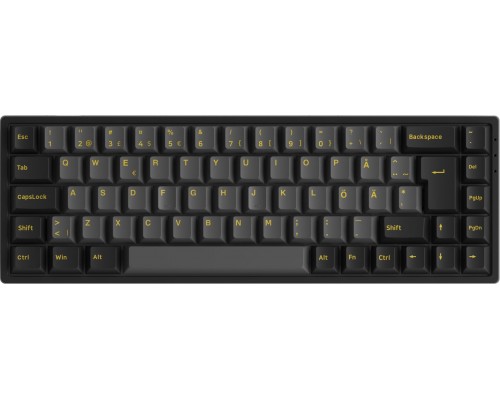 Akko AKKO 3068B Plus Black&Gold Bez   RGB - V3 Cream Yellow ISO (DE) Black