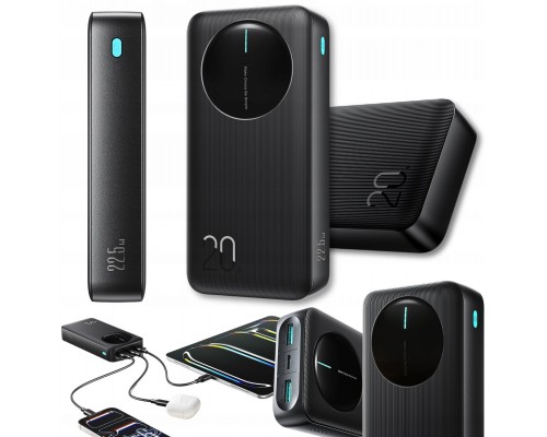 Joyroom Joyroom JR-PBF14 Pro 22,5W 20000mAh  wyświetlaczem cyfrowym 2x USB-A 1x USB-C - Black