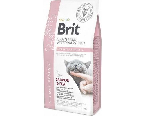 Brit Grain-free Veterinary Diet Hypoallergenic - sucha karma dla kociąt i kotów adults z problemami dermatologicznymi 2 kg