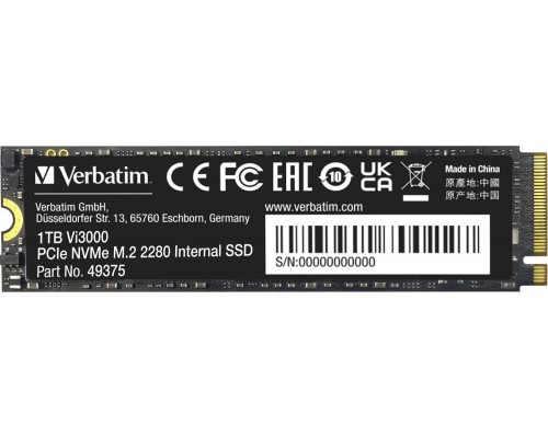 SSD Verbatim Vi3000 1TB M.2 2280 PCI-E x4 Gen4 NVMe (49375)