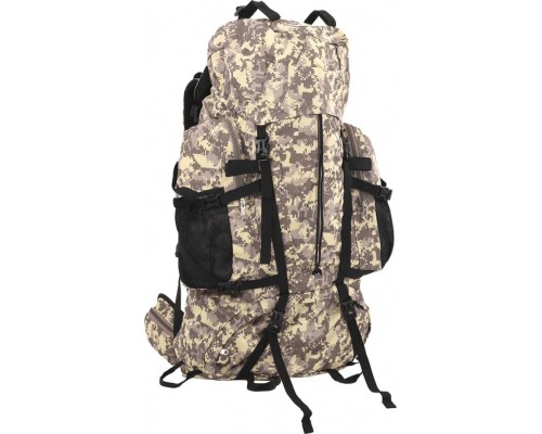 vidaXL Plecak turystyczny, camelowo-brązowe moro, 60 L, tkanina Oxford