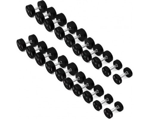 HMS Dumbbells HPC Set poliuretanowe 20 x Various types of loads included (2.5 - 25 kg)