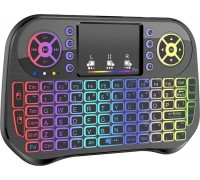RoGer QL268 Wireless Mini Keyboard For PC / PS3 / XBOX 360 / Smart TV / Android + TouchPad (With RGB Backlight)