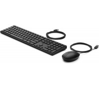 HP 320MK USB Wired Mouse Keyboard Combo - Black - US ENG