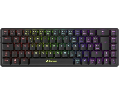 Sharkoon Gaming Tastatur PureWriter W65  schwarz-rot      DE
