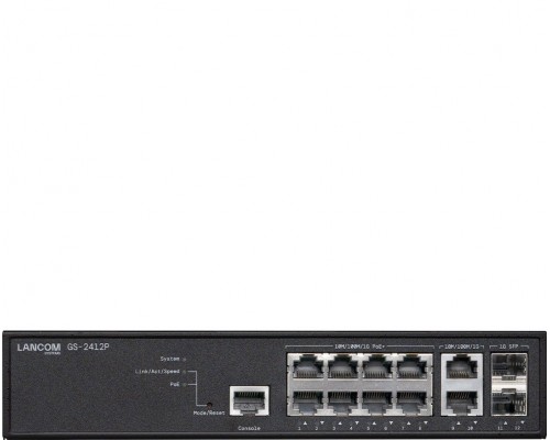 GS-2412P  L2+ Gigabit Ethernet (10/100/1000) Support PoE Black