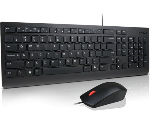 Lenovo Essential Wired Combo - Tastatur-und-Maus-Set - 2,5-Zonen-Layout - USB - QWERTZ - Deutsch - Schwarz