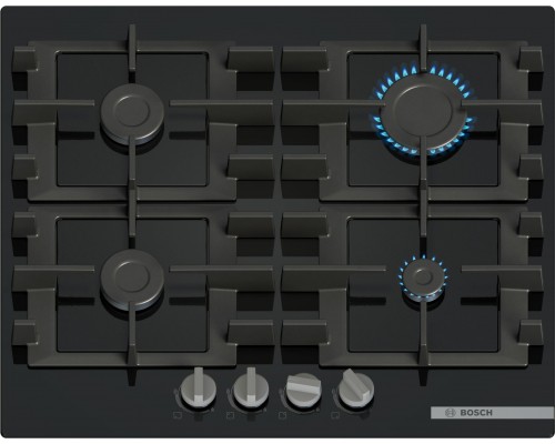 Bosch Serie 4 PNP6B6K40 płyta kuchenna Czarny Wbudowany 59 cm Gaz 4 stref(y)