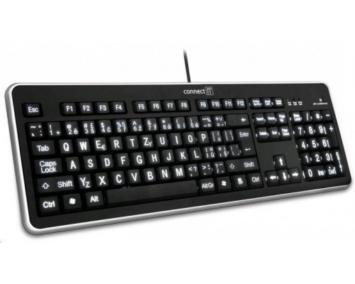 Connect IT CI-71 klawiatura Dom USB Czeski Czarny