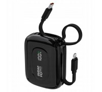 Dudao K32 10000 mAh With built-in cable USB-C/Lightning - Black