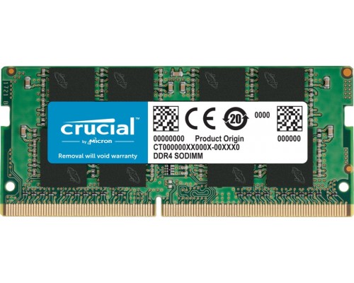 Crucial SODIMM, DDR4, 16 GB, 3200 MHz, CL22 (CT16G4SFRA32AT)
