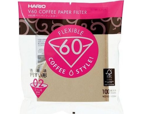 Hario Filtry Hario Misarashi brown - V60-02 100 pcs.