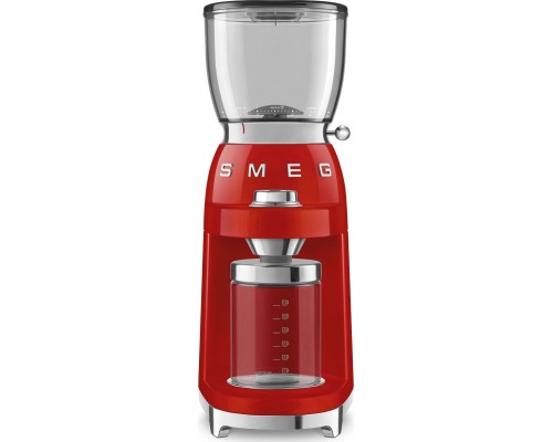 Smeg Elektryczny młynek do kawy, czerwony Smeg CGF01RDEU