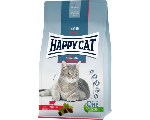 Happy Cat Indoor Bavarian Beef, sucha karma, dla adults kotów niewychodzących, Bavarian beef, 4 kg, worek