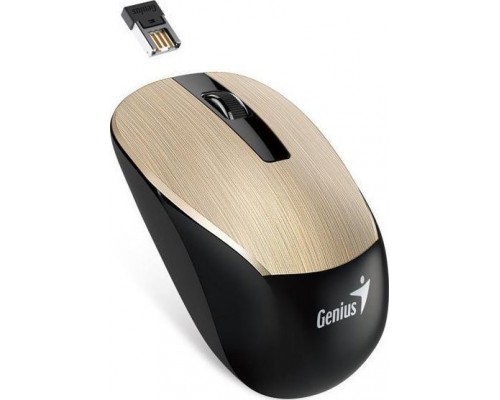 Genius Genius NX-7015, 1600DPI, 2.4 [GHz], optyczna, 3kl., USB, złota, AA