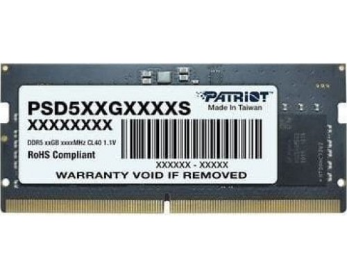 Patriot Signature, SODIMM, DDR5, 16 GB, 5600 MHz, CL46 (PSD516G560081S)