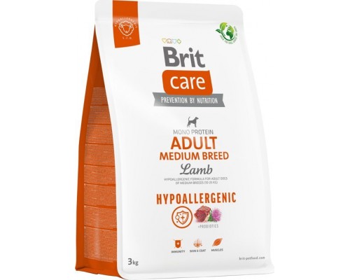 Brit BRIT CARE Dog Hypoallergenic Adult Medium Breed Lamb 3kg