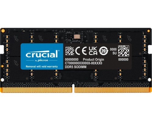 Crucial SODIMM, DDR5, 32 GB, 5600 MHz, CL46 (CT32G56C46S5)
