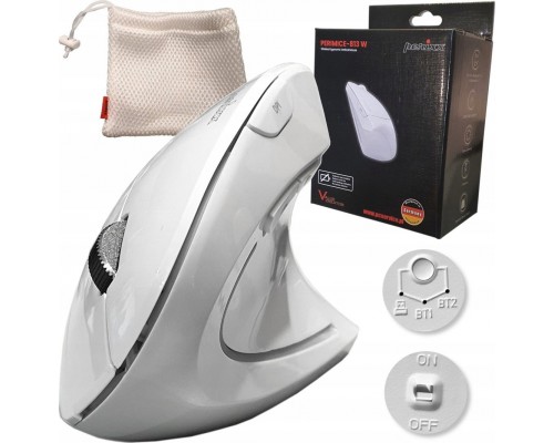 Perixx Perixx PERIMICE-813 W wertykalna pionowa prawa biała RF + BLUETOOTH